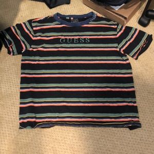 Guess T-shirt. Used. Striped. Size men’s small.